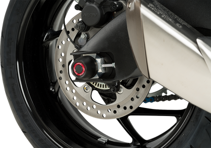 PUIG HI-TECH PARTS Axle Sliders - Rear - Black - Pair - Suzuki 20149N