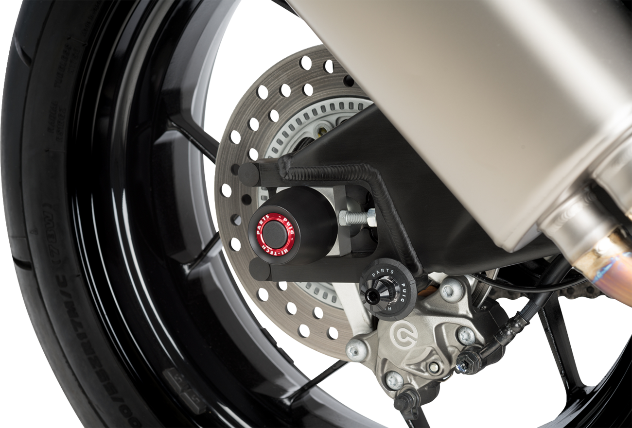 PUIG HI-TECH PARTS Axle Sliders - Rear - Black - Pair - Honda CBR Fireblade 20493N
