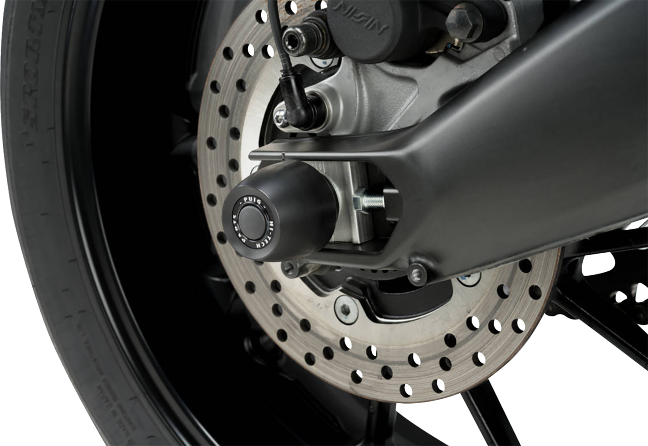 PUIG HI-TECH PARTS Axle Sliders - Rear - Black - Pair - Yamaha 20145N