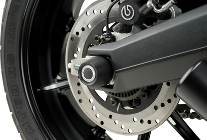PUIG HI-TECH PARTS Axle Sliders - Rear - Black - Pair - Ducati Scrambler 20158N