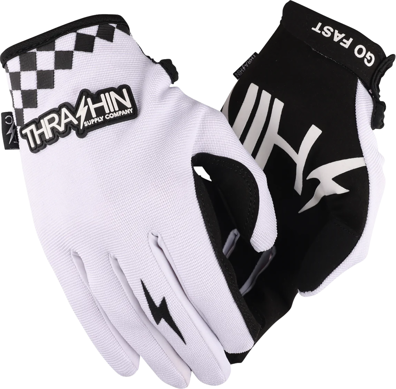 THRASHIN SUPPLY CO. Go Fast Stealth Gloves - White - Small SV1-10-08