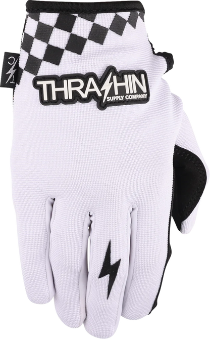 THRASHIN SUPPLY CO. Go Fast Stealth Gloves - White - Small SV1-10-08