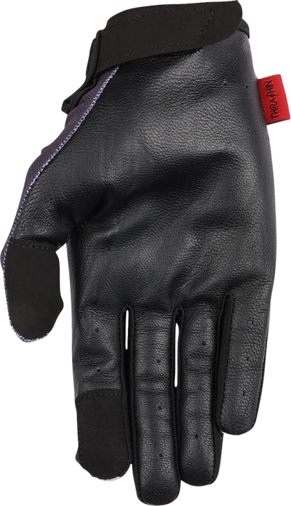 THRASHIN SUPPLY CO. Stealth Leather Palm Flame Gloves - Gray - Large SV1-22-10