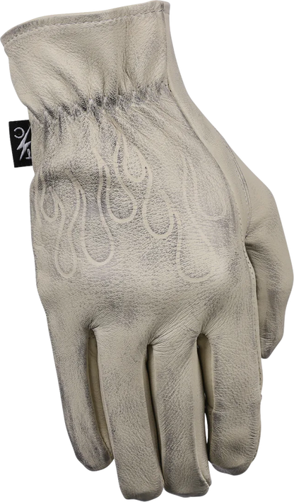 THRASHIN SUPPLY CO. Roper Leather Gloves - Bone White - XS TRG-00-07