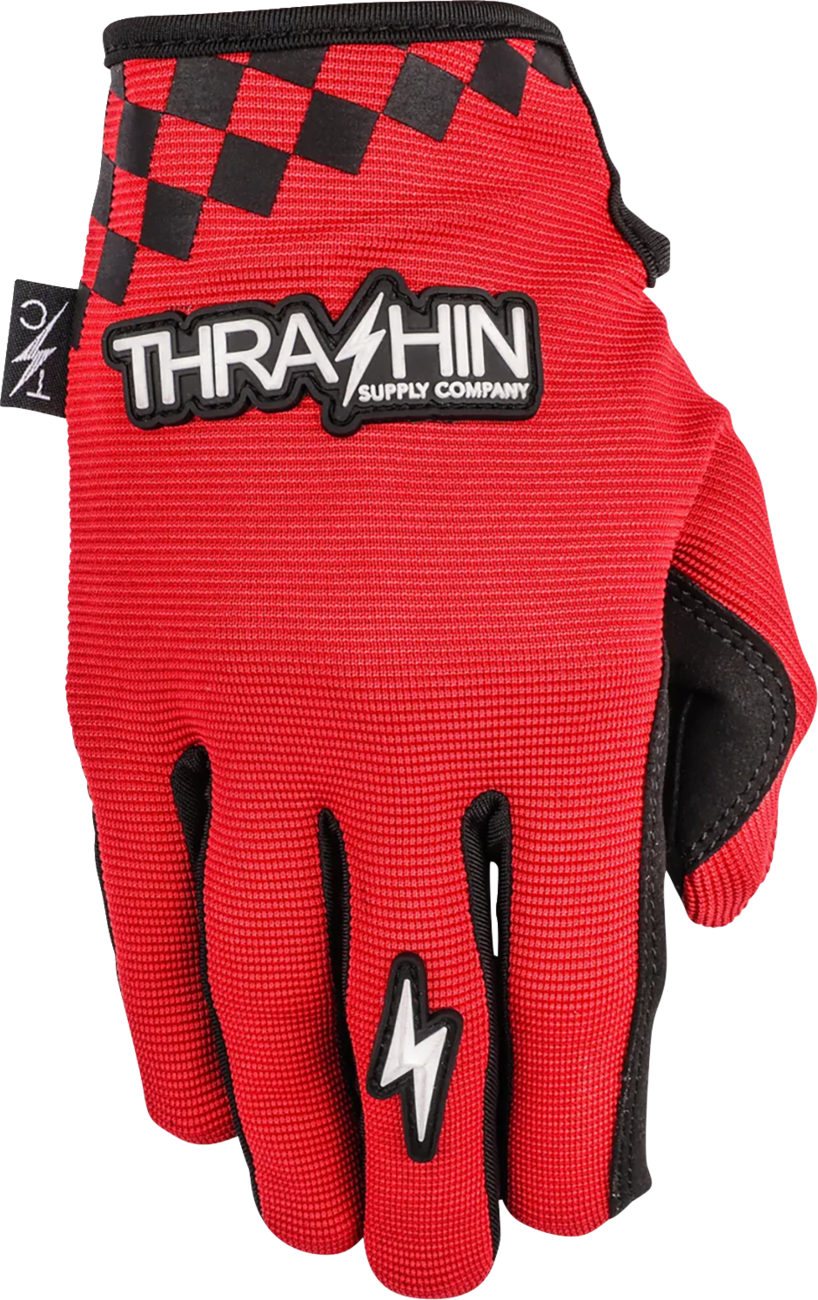 THRASHIN SUPPLY CO. Go Fast Stealth Gloves - Red - Small SV1-18-08