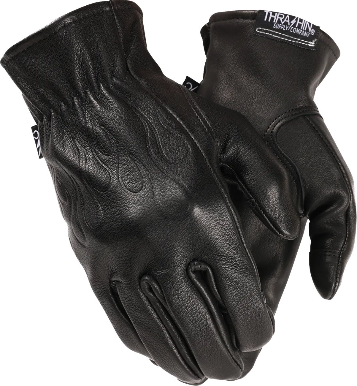 THRASHIN SUPPLY CO. Roper Leather Gloves - Black - 3XL TRG-01-13