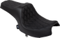 DRAG SPECIALTIES SEATS Predator III Seat - Vinyl - Double Diamond - Black Stitch - Challenger '20-'25 4718B
