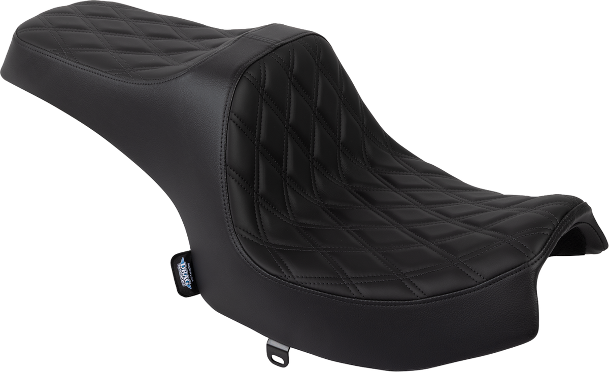 DRAG SPECIALTIES SEATS Predator III Seat - Solar Leather - Double Diamond - Black Stitch - Challenger '20-'25 4718F