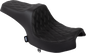 DRAG SPECIALTIES SEATS Predator III Seat - Solar Leather - Double Diamond - Black Stitch - Challenger '20-'25 4718F