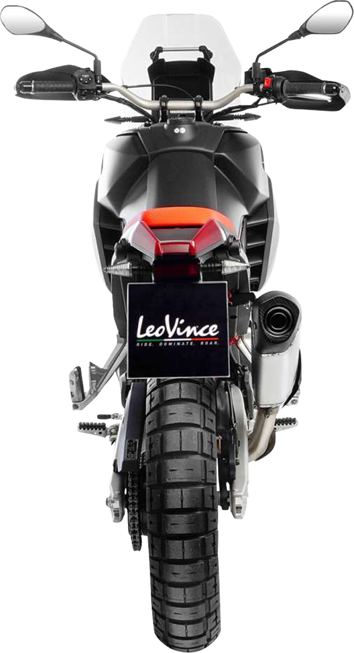LEOVINCE LV-14 Slip-On Muffler - Stainless Steel - Aprilia Tuareg 660 15626U