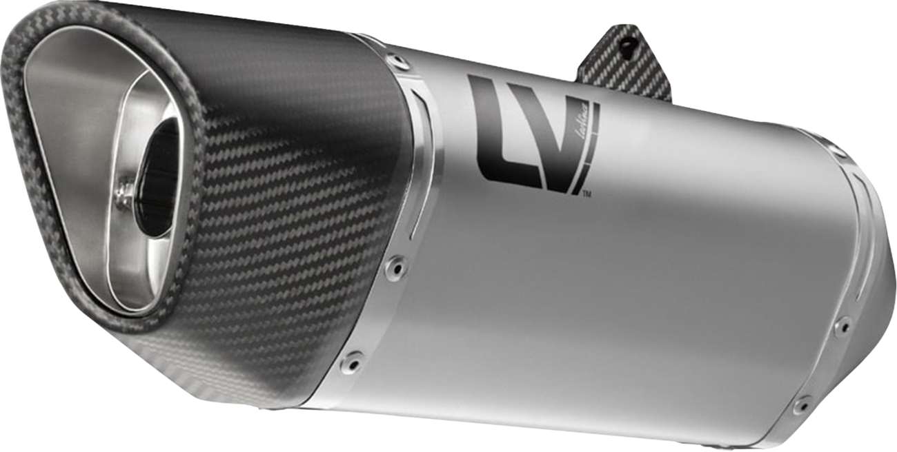 LEOVINCE LV-14 R Slip-On Muffler - Stainless Steel - Kawasaki Versys 1000 15623U