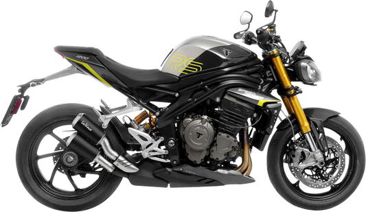 LEOVINCE LV-10 Black Edition Slip-On Muffler - Triumph Speed Triple 1200 RR/RS/RX 15271B