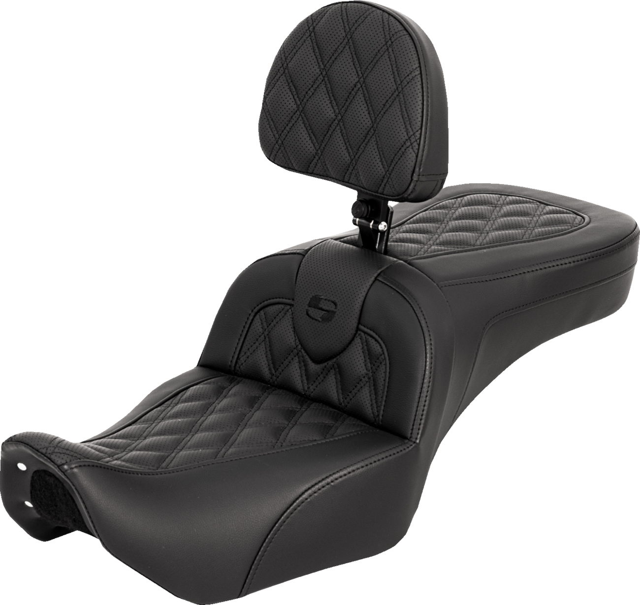 SADDLEMEN RoadSofa™ Seat - with Backrest - Lattice Stitch - RH975 '22-'25 822-11-182BR