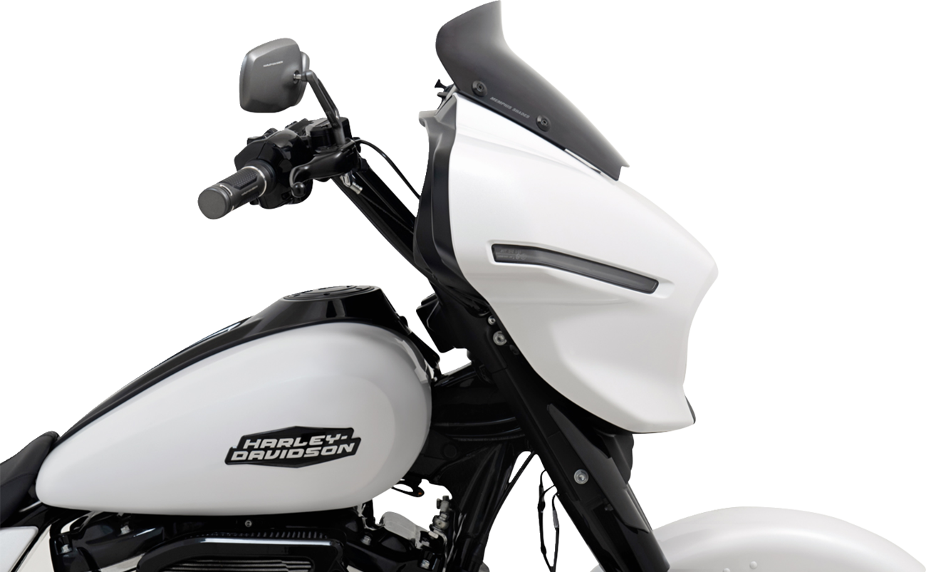 MEMPHIS SHADES Spoiler Windshield - 4" - Dark Black Smoke - FLHX MEP88810