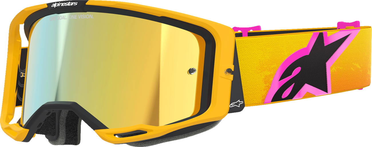 ALPINESTARS GOGGLES Vision 8 Goggle - Corp - Orange/Yellow/Pink - Gold Mirror Lens 5101625-4005