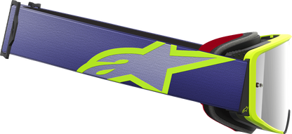 ALPINESTARS GOGGLES Supertech Goggle - Corp - Purple/Yellow - Silver Mirror Lens 5100326-3156
