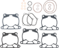 COMETIC Top End Gasket Kit with Fiber Base Gasket for Husqvarna and KTM C3808FB