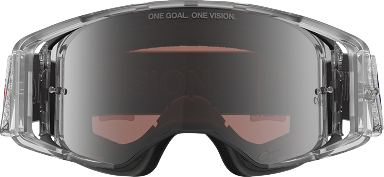 ALPINESTARS GOGGLES Supertech Goggle - Merica 25 - Red/Blue - Silver/Copper 5105226-3720