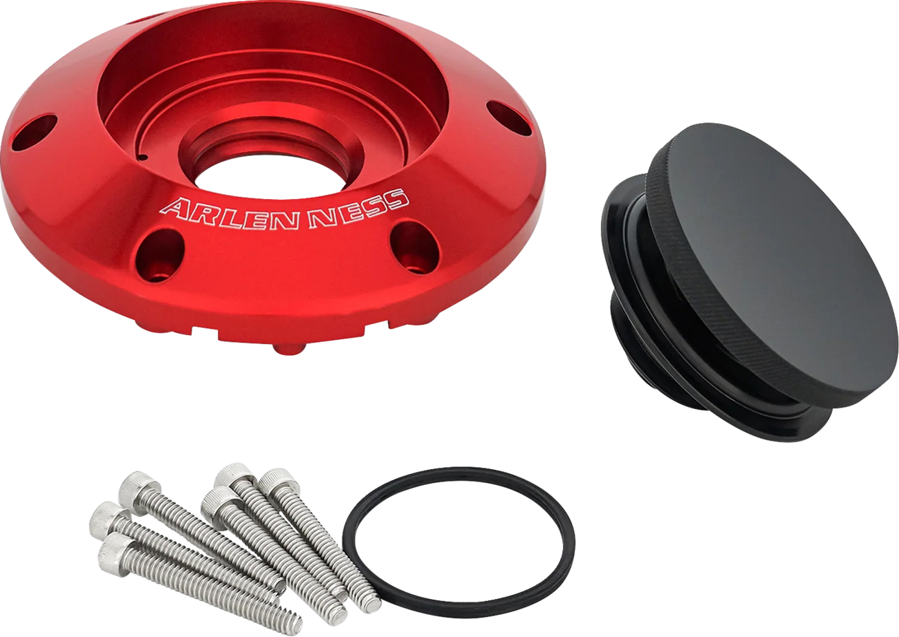 ARLEN NESS Pop-Up Aluminum Gas Cap - Red (Part Number 701-022)