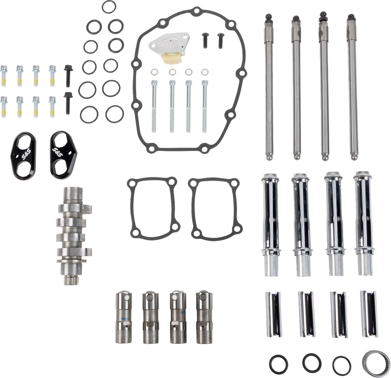 S&S CYCLE Camshaft Kit - 496 Chain Drive - Chrome Pushrod Tubes - M8 310-1411