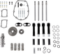 S&S CYCLE Camshaft Kit - 496 Gear Drive - Black Pushrod Tubes - M8 310-1412
