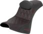 SADDLEMEN Pro Series SDC Performance Seat - w/ Backrest - Red Stitch - Gripper - FXBB/FXST '18-'25 SC81830DB4