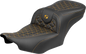 SADDLEMEN Roadsofa™ Seat - without Backrest - Gold Stitch - FLH/FLT '23-'25 823-07-21007