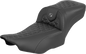 SADDLEMEN Roadsofa™ Extended Reach Seat - without Backrest - Tri-Gripper Gray Stitch - FLH/FLT '23-'25 823-07-21102