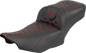 SADDLEMEN Roadsofa™ Extended Reach Seat - without Backrest - Red Stitch - FLH/FLT '23-'25 823-07-21104