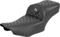 SADDLEMEN Roadsofa™ Extended Reach Seat - without Backrest - White Stitch - FLH/FLT '23-'25 823-07-21106