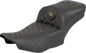 SADDLEMEN Roadsofa™ Extended Reach Seat - without Backrest - Gold Stitch - FLH/FLT '23-'25 823-07-21107