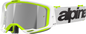 ALPINESTARS GOGGLES Vision 8 Goggle - Wordmark - White/Yellow Fluo - Silver Mirror Lens 5101325-2501