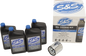 S&S CYCLE Oil Change Kit - Chrome Filter - '84-'99 Big Twin/'86-'22 Sportster - 4 US quarts 218940