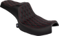 DRAG SPECIALTIES SEATS Predator III 2-Up Seat - Vinyl - Double Diamond - Red Stitch - Chieftain '25/Challenger '20-'25 4720D