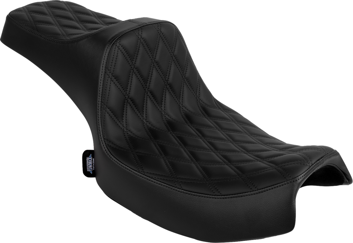 DRAG SPECIALTIES SEATS Predator III 2-Up Seat - Vinyl/Solar Leather - Double Diamond - Chieftain '25/Challenger '20-'25 4720F