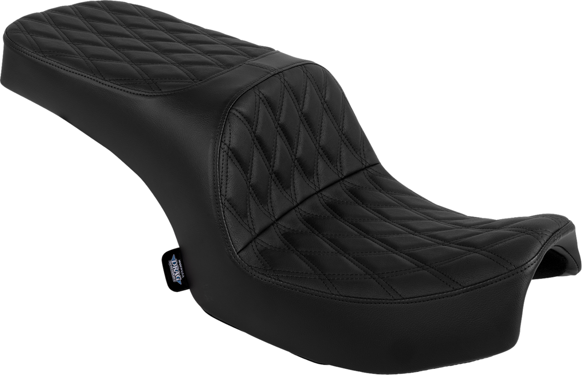 DRAG SPECIALTIES SEATS Freedom Seat - Vinyl - Double Diamond Black Stitch - Challenger '20-'25/Chieftain '25 4722B
