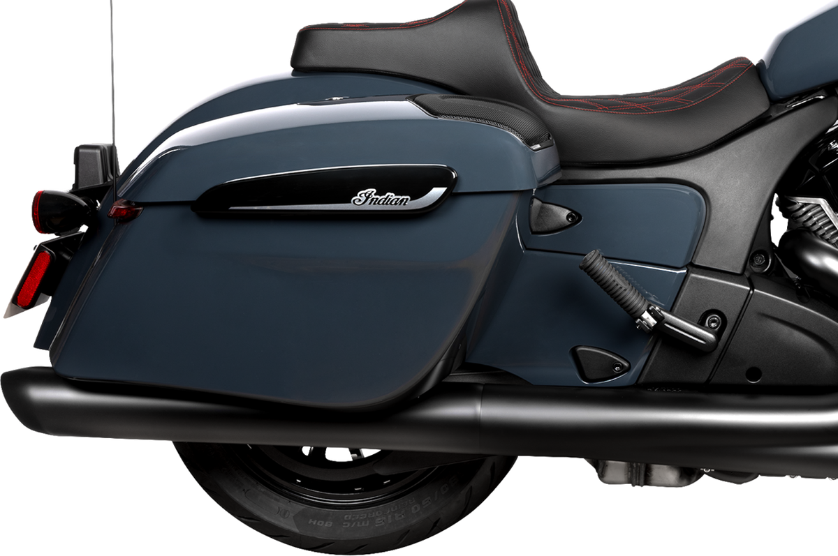 DRAG SPECIALTIES SEATS Predator III 2-Up Seat - Vinyl - Double Diamond - Red Stitch - Chieftain '25/Challenger '20-'25 4720D