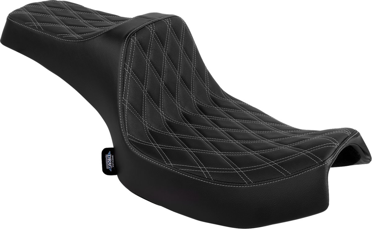 DRAG SPECIALTIES SEATS Freedom Seat - Vinyl/Solar Leather - Double Diamond Black Stitch - Challenger '20-'25/Chieftain '25 4755F