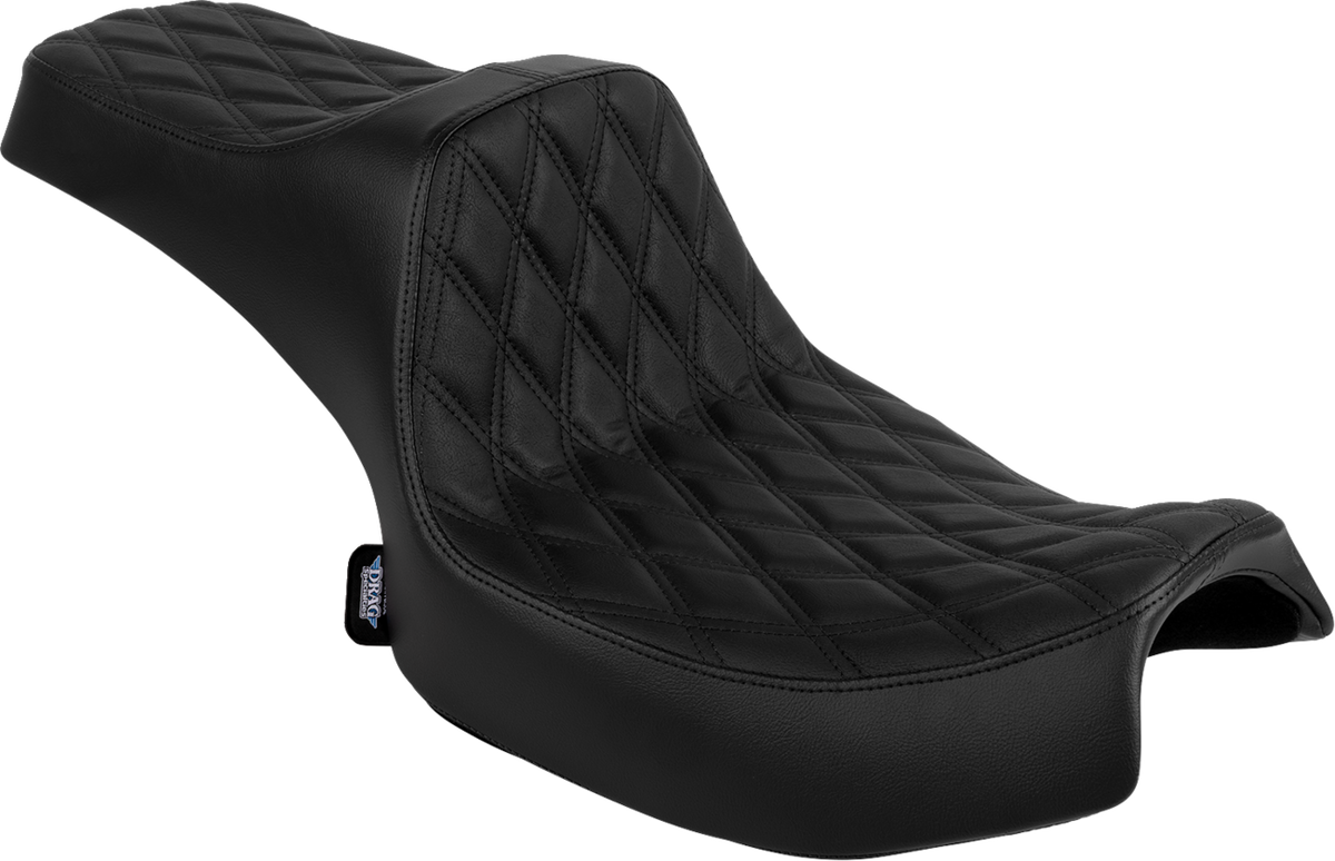 DRAG SPECIALTIES SEATS Predator III 2-Up Seat - Vinyl - Double Diamond - Black Stitch - Chieftain '25/Challenger '20-'25 4720B