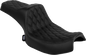 DRAG SPECIALTIES SEATS Predator III 2-Up Seat - Vinyl - Double Diamond - Black Stitch - Chieftain '25/Challenger '20-'25 4720B