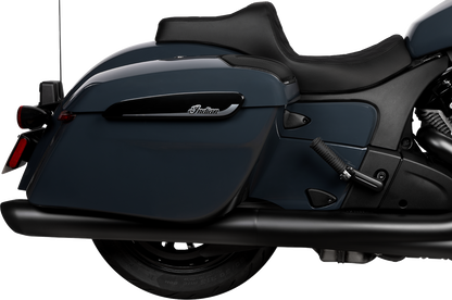 DRAG SPECIALTIES SEATS Predator III 2-Up Seat - Vinyl - Double Diamond - Black Stitch - Chieftain '25/Challenger '20-'25 4720B