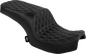 DRAG SPECIALTIES SEATS Freedom Seat - Vinyl - Double Diamond Silver Stitch - Challenger '20-'25/Chieftain '25 4722C
