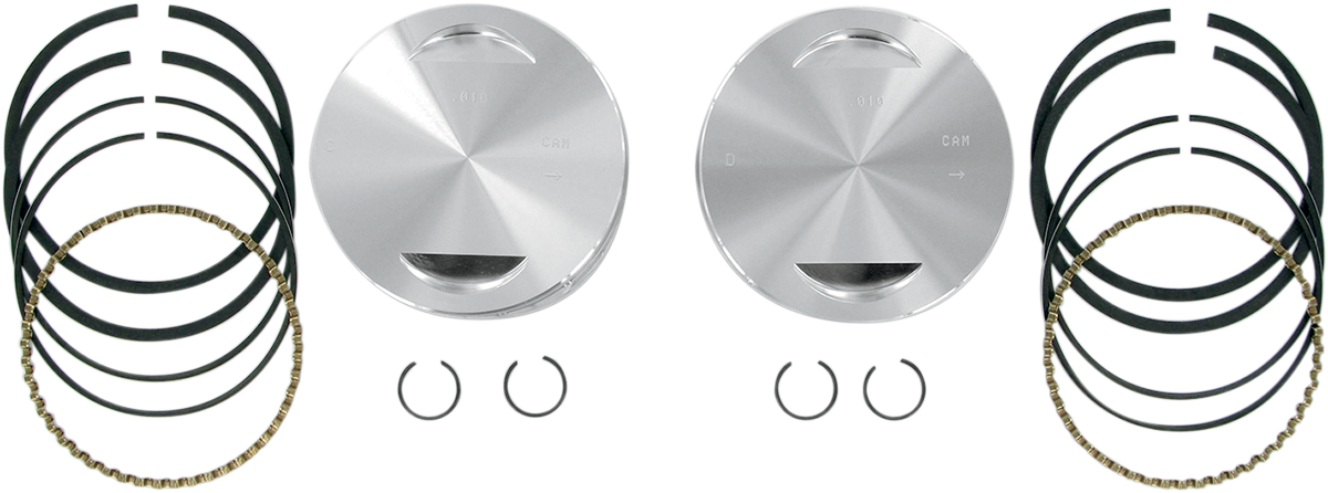 S&S CYCLE Piston Kit - For 113" Super Sidewinder® - 4.000" - +0.010" 92-1411
