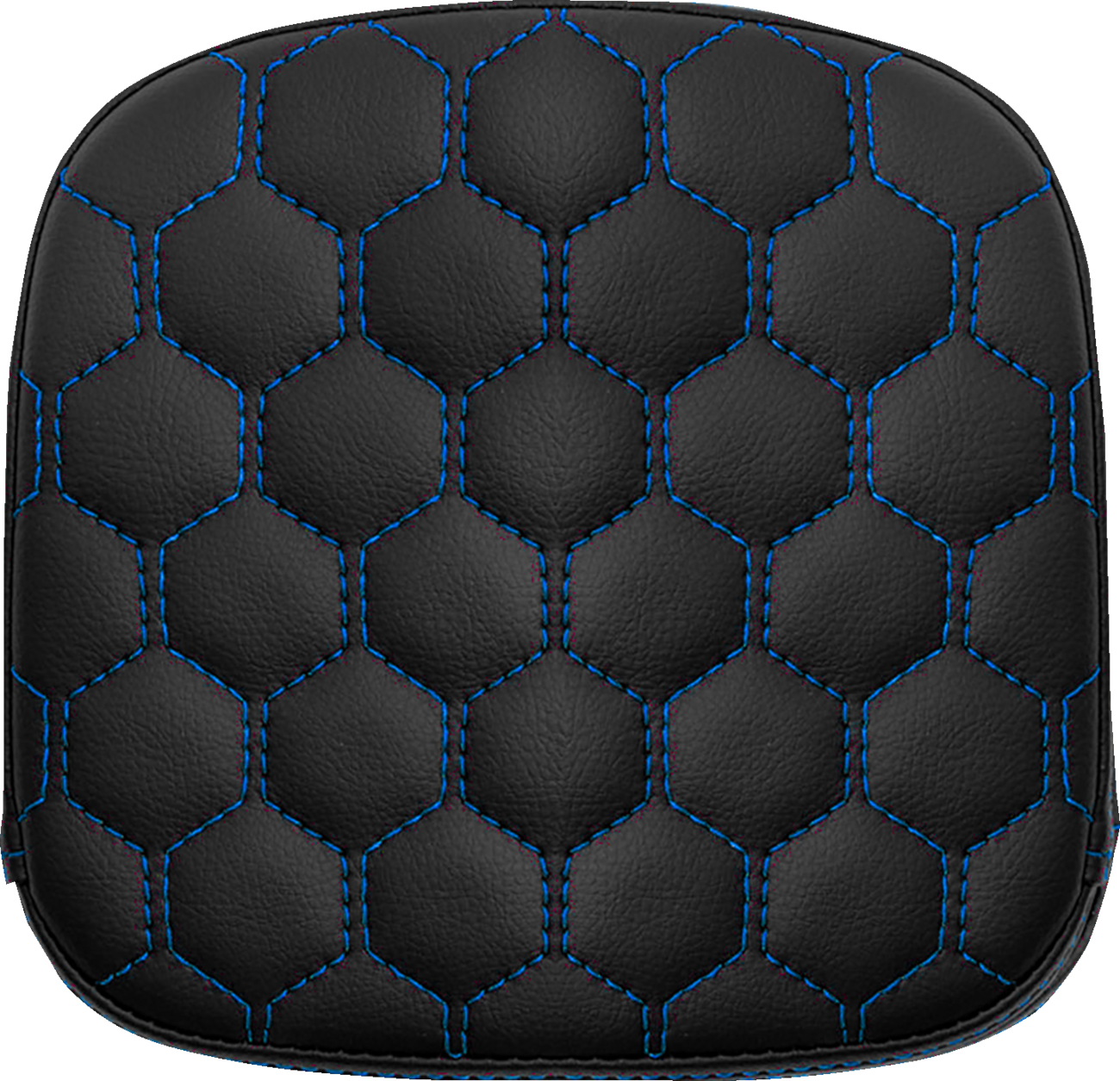 SADDLEMEN Sissy Bar Pad - Honeycomb - Blue Stitching 040719001