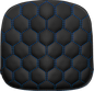 SADDLEMEN Sissy Bar Pad - Honeycomb - Blue Stitching 040719001