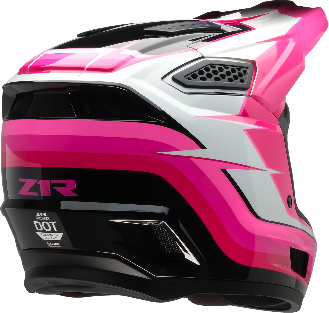 Z1R Dirt Maxx Helmet Vortex Pink/White Medium (Part #0110-9707)