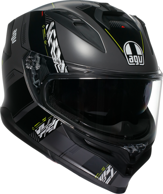 AGV K7 Helmet - Kyber - Matte Gray/Yellow Fluo - Medium 2118399004-007-M