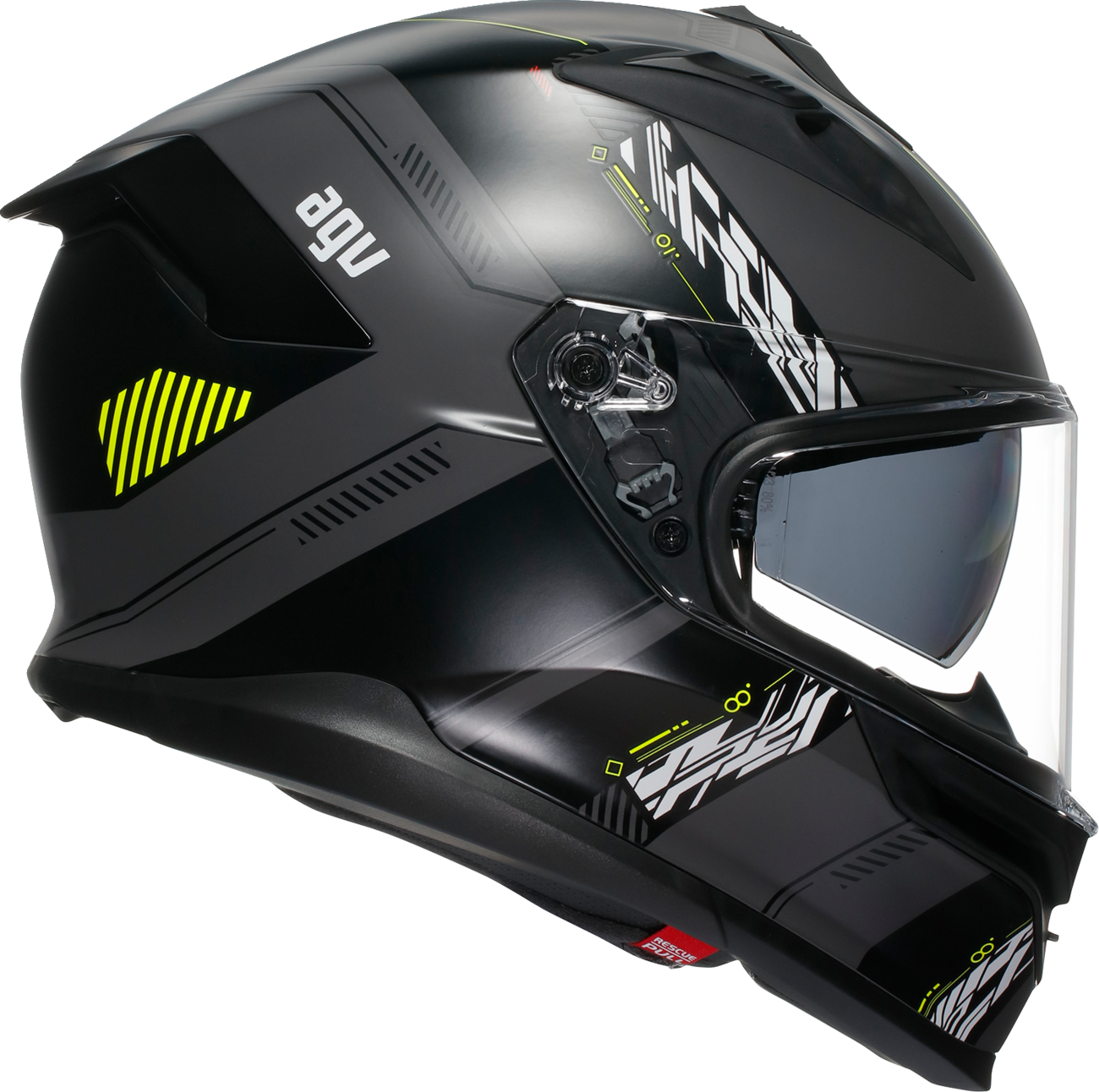 AGV K7 Helmet - Kyber - Matte Gray/Yellow Fluo - Medium 2118399004-007-M