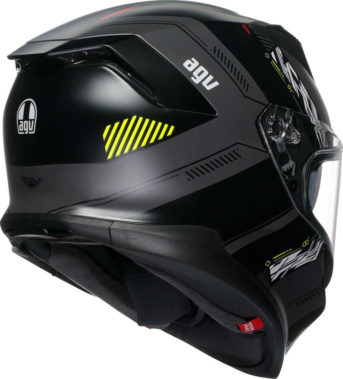 AGV K7 Helmet - Kyber - Matte Gray/Yellow Fluo - Medium 2118399004-007-M
