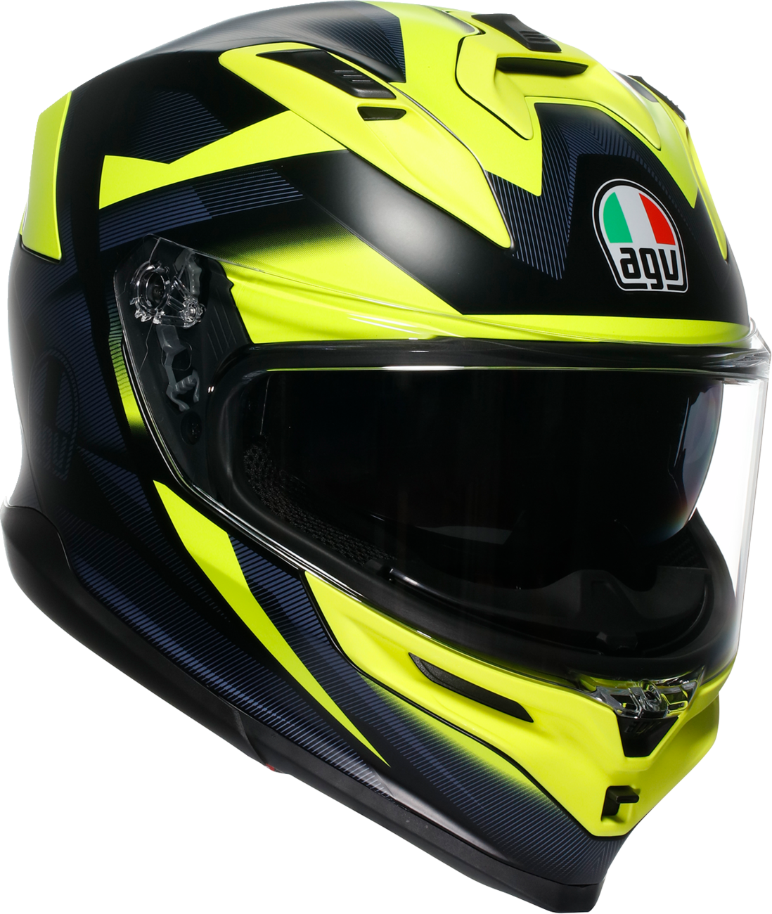 AGV K7 Helmet - Glimpse - Matte Black/Yellow Fluo - Medium 2118399004-006-M